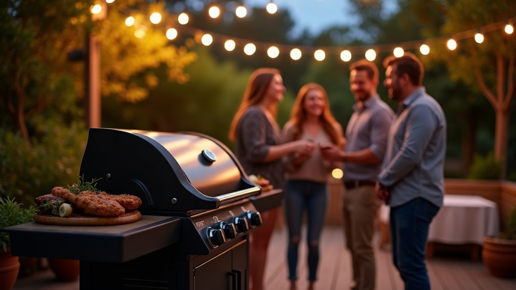 Baráti grillezés egy Broil King gázgrill körül